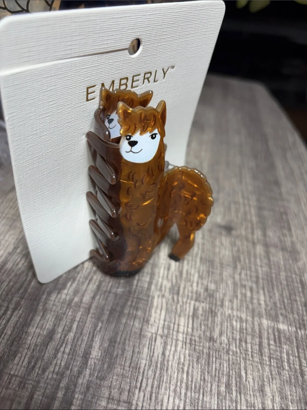 🌹5 for $25🌹 Emberly Brown Llama Decorative Hair Clip